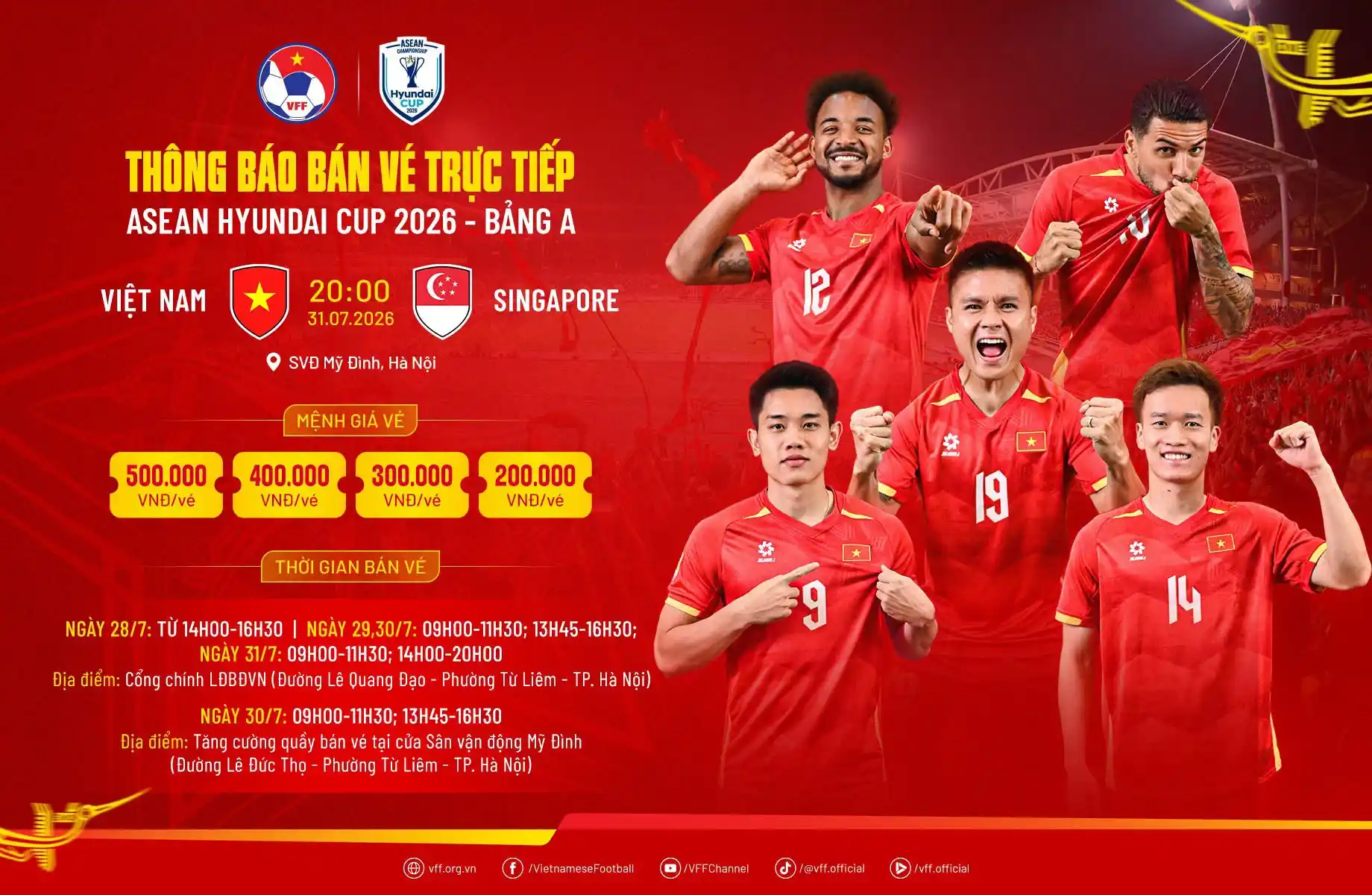 Việt Nam vs Singapore AFF Cup 2026: Nhận định, phong độ và dự đoán